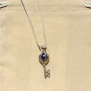 Vantel Pearls Key Cage Necklace